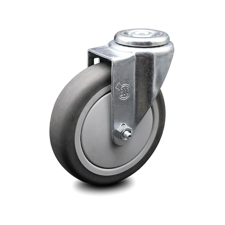 Service Caster 5 Inch Thermoplastic Rubber Wheel Swivel Bolt Hole Caster SCC-BH20S514-TPRB